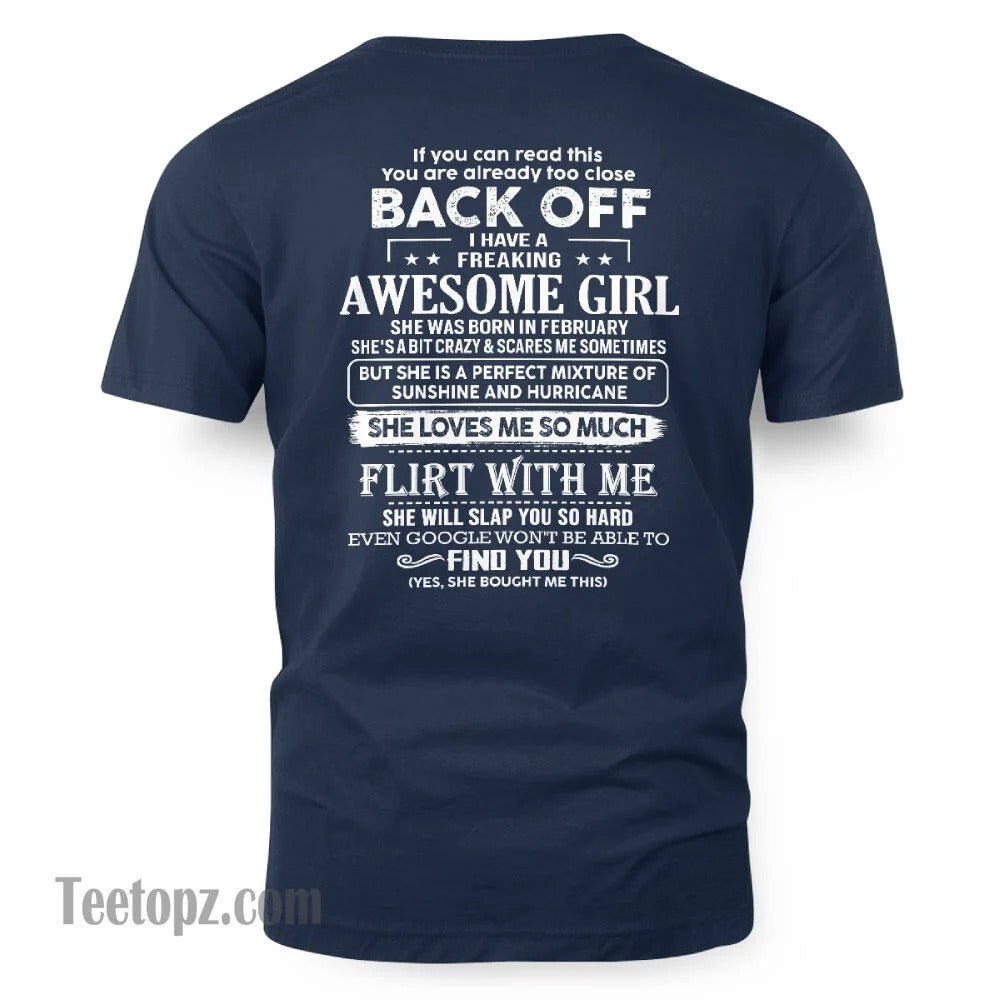 February – Awesome Girlfriend Born In February – Special gift for your Boyfriend – From Wife EBIL02 (SKU06-17-02)