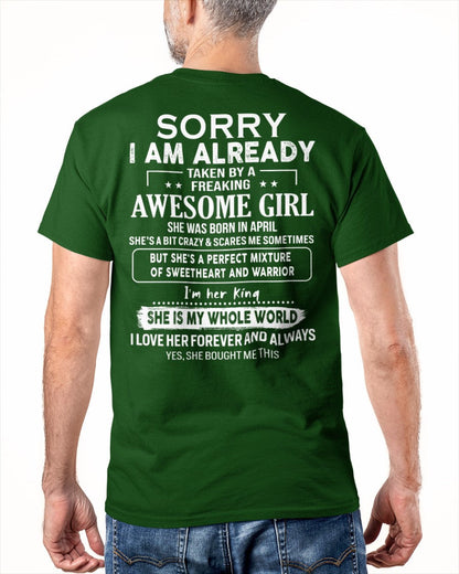 April - Awesome girl - Perfect gift for your boyfriend - (SKU04-86-04) - From Wife EBIL04