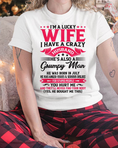 JULY - TO MY WIFE - I'M A LUCKY WIFE - GIFT FROM HUSBAND - DTSM07 (SKU10-136-07)