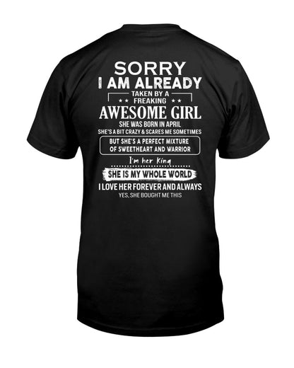 April - Awesome girl - Perfect gift for your boyfriend - (SKU04-86-04) - From Wife EBIL04