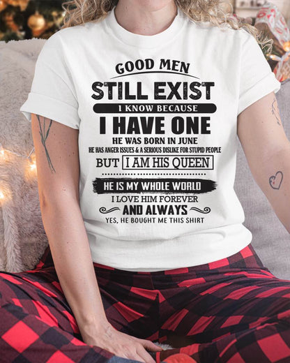 June - Good Men Still Exist - Perfect Gift For Girlfriend, Wife From Husband - Ebil06 (SKU07-166-06)