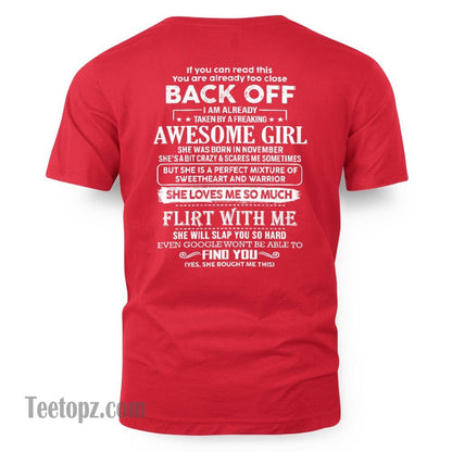 November – Awesome Girlfriend Born In November – Special gift for your Boyfriend – From Wife DONN11 (SKU06-25-11)