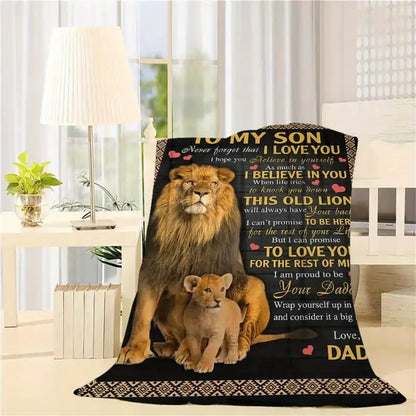 BLANKET FOR SON FROM DAD – COMFORT & WARMTH GIFT Sherpa Fleece Blanket - FULL (SKUB12-57)