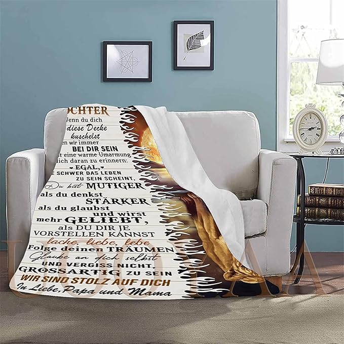 Besonderes Geschenk für deine Tochter – Decke von Mama Papa