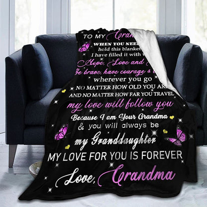 Special Gift For Your Granddaughter Blanket - From Grandma (SKUB12-270)