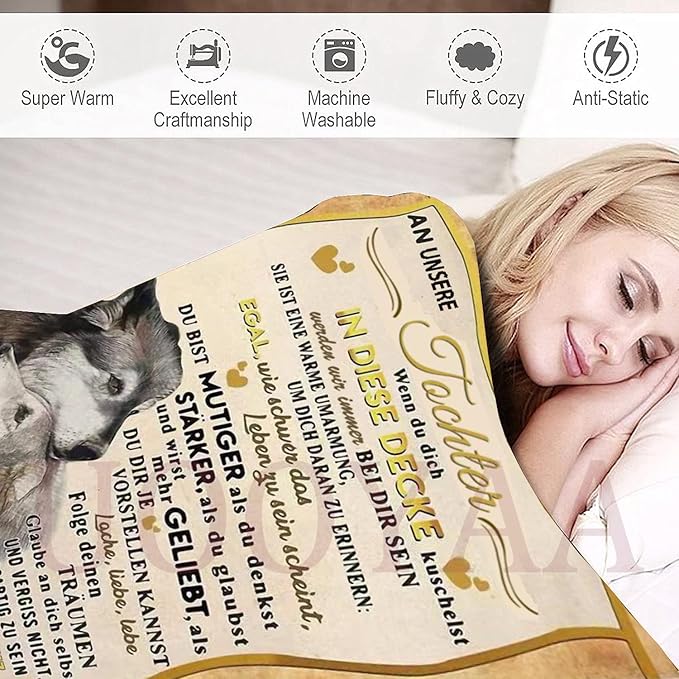 Besonderes Geschenk für deine Tochter – Decke von Mama Papa