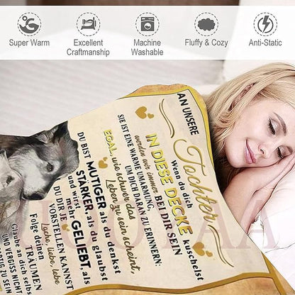 Besonderes Geschenk für deine Tochter – Decke von Mama Papa