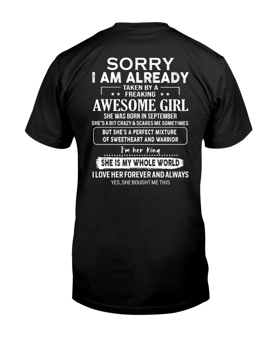 September - Awesome girl - Perfect gift for your boyfriend - (SKU04-86-09) - From Wife EBIL09