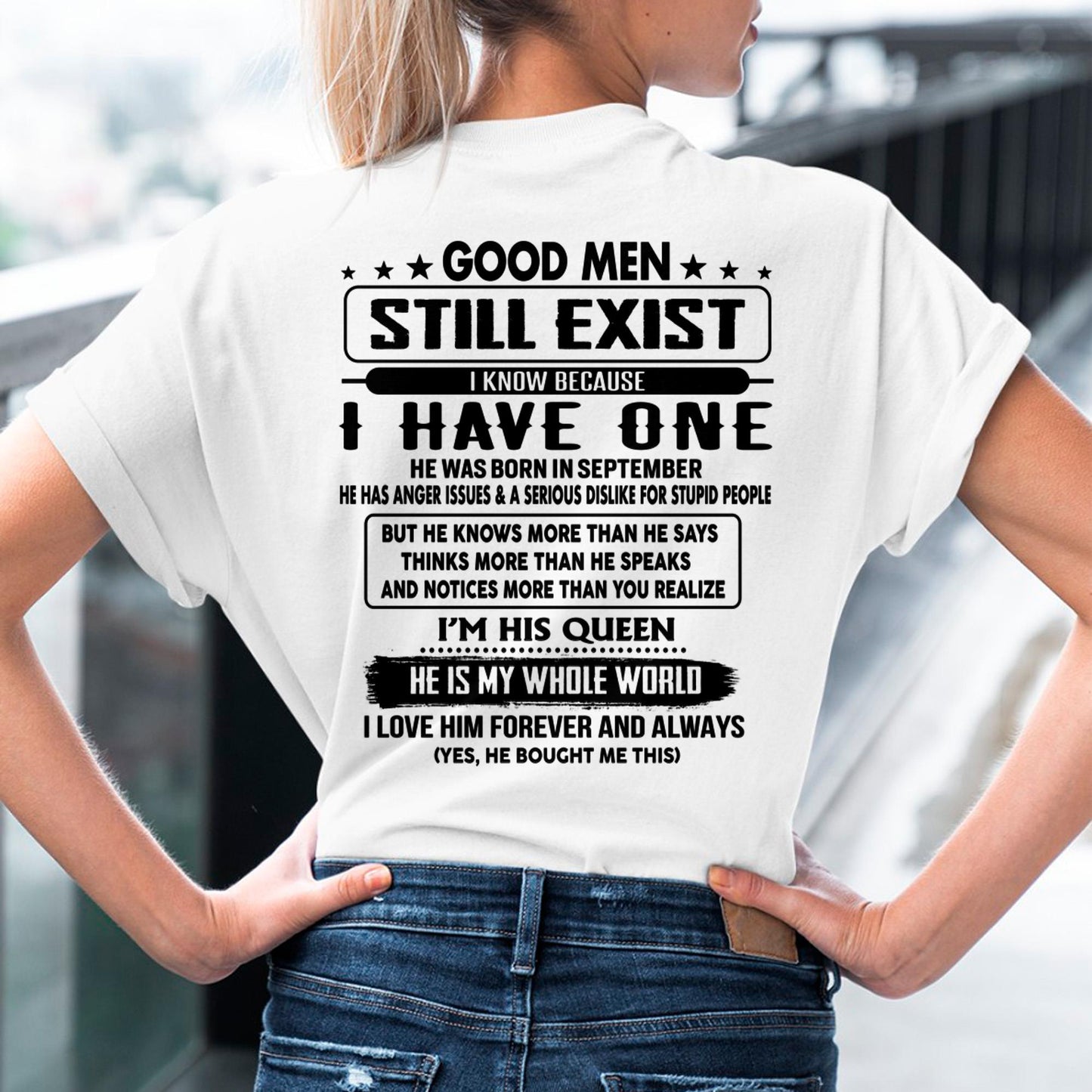 September - Good men Still Exist - gift for your girlfriend, wife from Husband - Ebil09 (SKU-GMSAU-09)