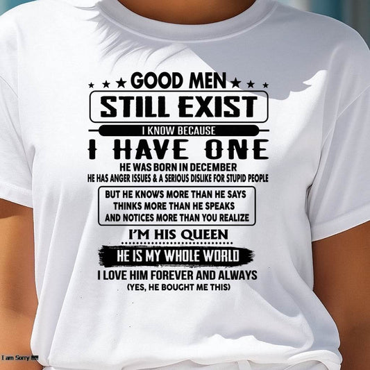 December - Good men Still Exist - gift for your girlfriend, wife from Husband - Ebil12 (SKU-GM-12)