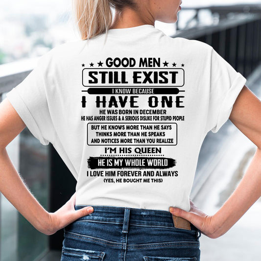 December - Good men Still Exist - gift for your girlfriend, wife from Husband - DONN12 (SKU-GMSAU-12)