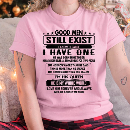 October - Good men Still Exist - gift for your girlfriend, wife from Husband - Ebil10 (SKU-GM-10)