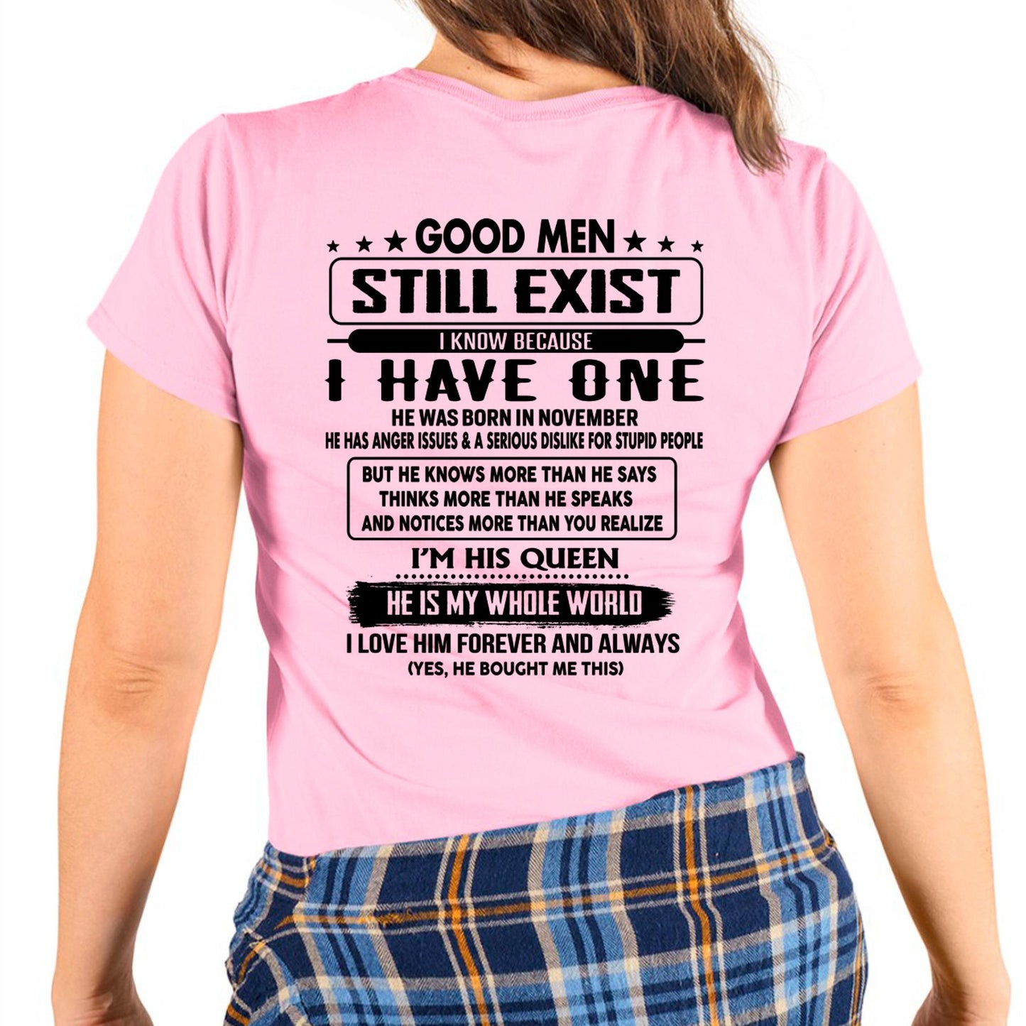 November - Good men Still Exist - gift for your girlfriend, wife from Husband - Ebil11 (SKU-GMSAU-11)