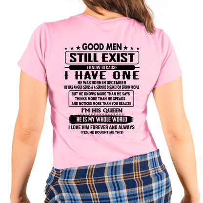 December - Good men Still Exist - gift for your girlfriend, wife from Husband - DONN12 (SKU-GMSAU-12)