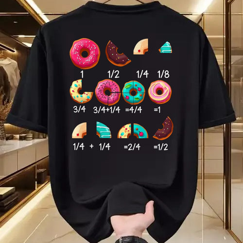 Best Teacher Shirt, Funny Teacher UnisexT-Shirt/Hoodie/Sweatshirt HLT00 - Math Donut Fraction Back to School Teacher Gifts Tee T-Shirt