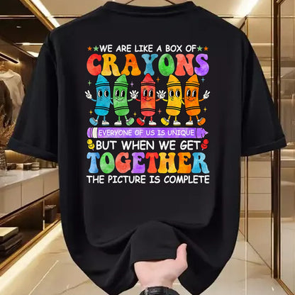 Best Teacher Shirt, Funny Teacher UnisexT-Shirt/Hoodie/Sweatshirt HLT00 - Funny Teacher We are Like A Box of Crayons Back to School T-Shirt