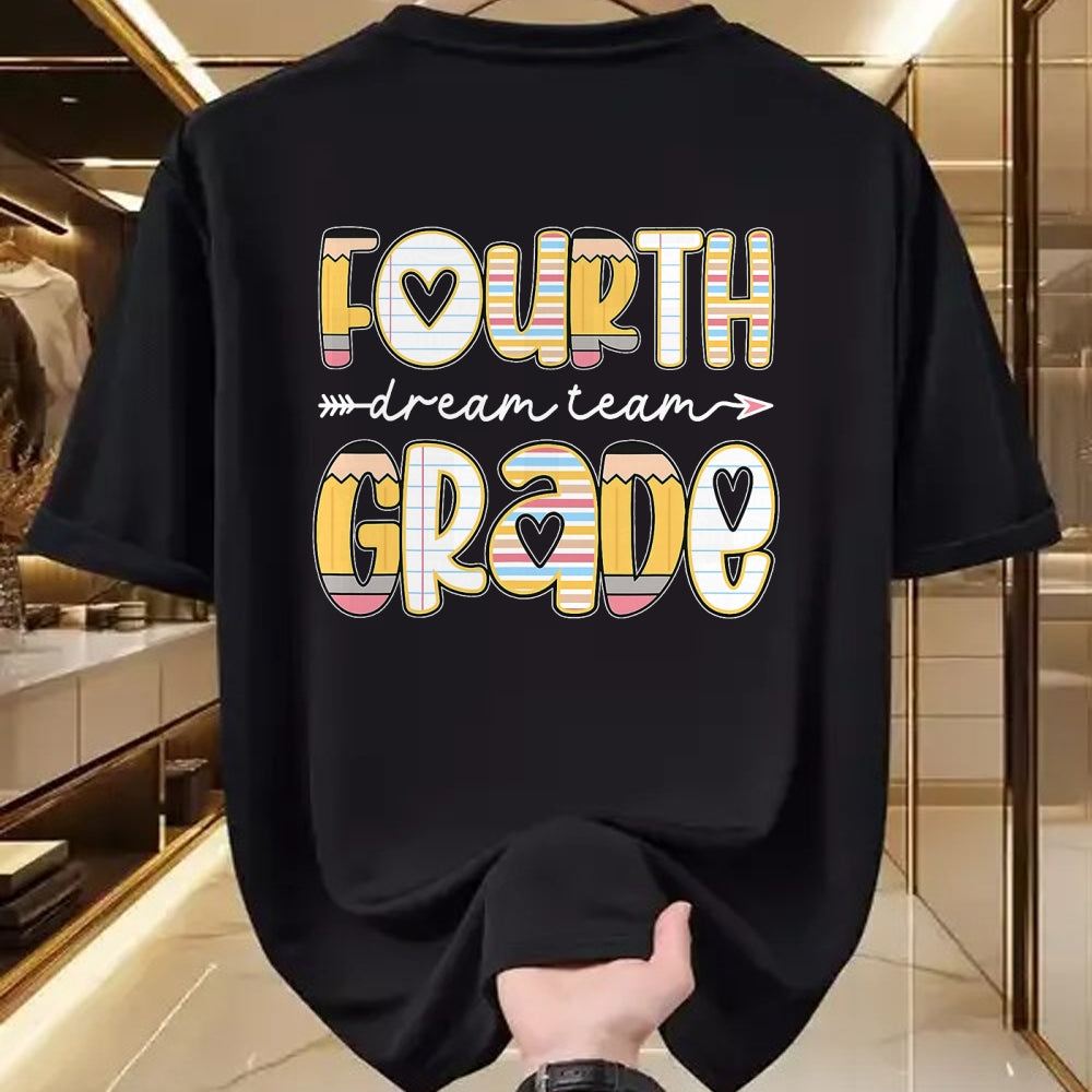 Best Teacher Shirt, Funny Teacher UnisexT-Shirt/Hoodie/Sweatshirt HLT00 - 4th Grade Dream Team Back to School Teacher Student Kids T-Shirt
