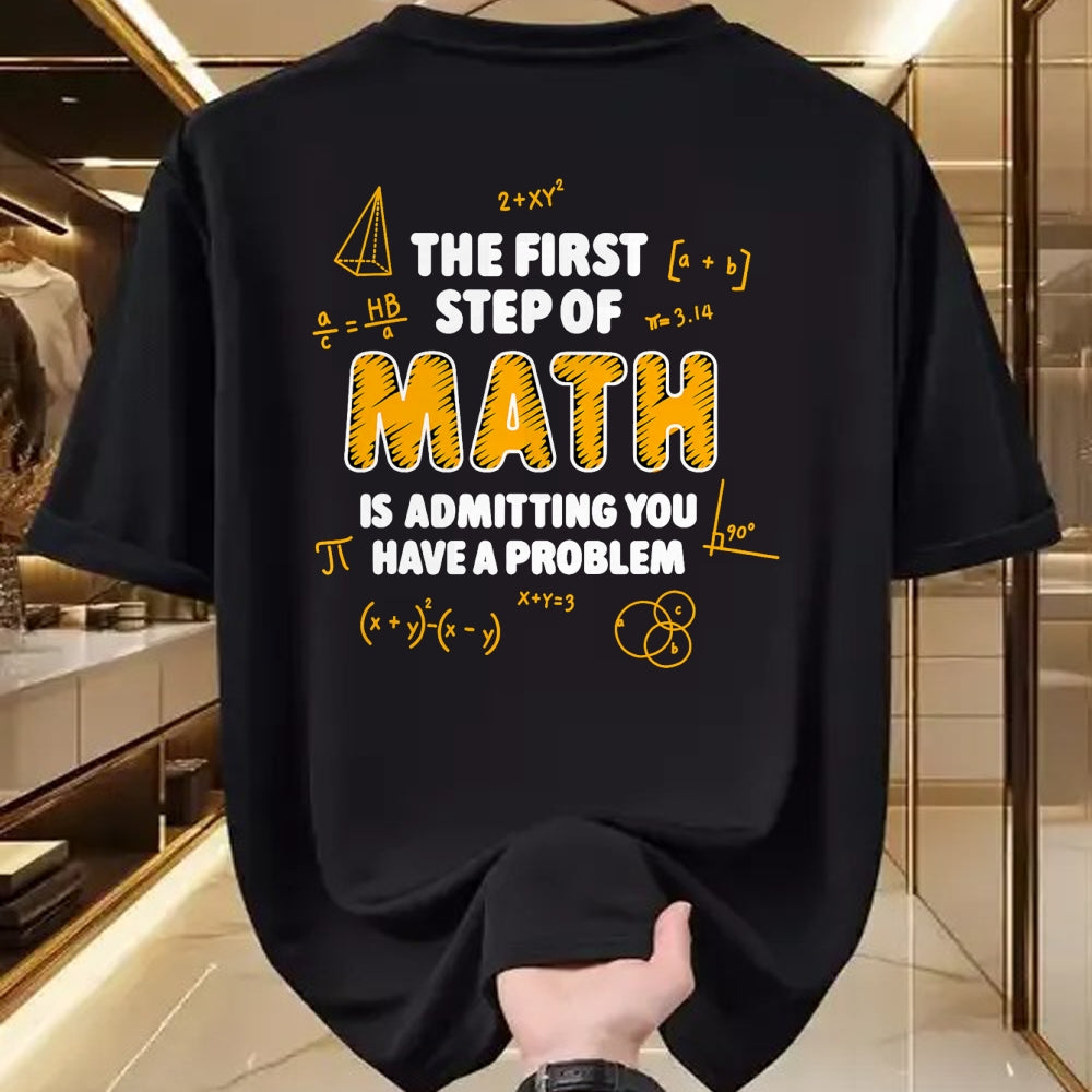 Best Teacher Shirt, Funny Teacher UnisexT-Shirt/Hoodie/Sweatshirt HLT00 - The First Step of Math Rab is Admitting You Have A Problem T-Shirt