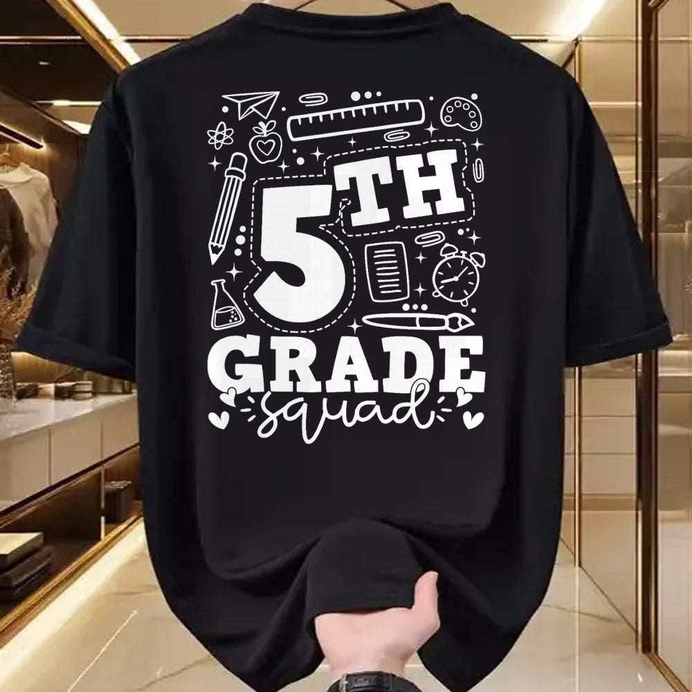 Best Teacher Shirt, Funny Teacher UnisexT-Shirt/Hoodie/Sweatshirt HLT00 - Back to School 5th Fifth Grade Squad Teacher Kid T-Shirt