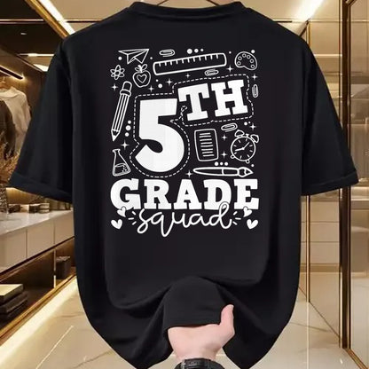 Best Teacher Shirt, Funny Teacher UnisexT-Shirt/Hoodie/Sweatshirt HLT00 - Back to School 5th Fifth Grade Squad Teacher Kid T-Shirt