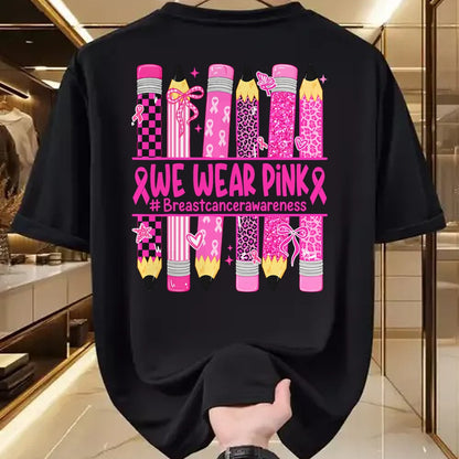 Best Teacher Shirt, Funny Teacher UnisexT-Shirt/Hoodie/Sweatshirt HLT00 - in October We Wear Pink Breast Cancer Awareness Teacher Kids T-Shirt