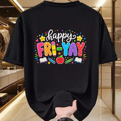 Best Teacher Shirt, Funny Teacher UnisexT-Shirt/Hoodie/Sweatshirt HLT00 - Happy Fri-Yay Teacher Fry Yay Friday Weekend Cute Fri-Yay T-Shirt