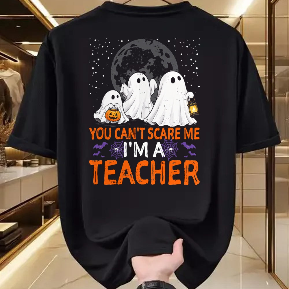 Best Teacher Shirt, Funny Teacher UnisexT-Shirt/Hoodie/Sweatshirt HLT00 - You Can't Scare Me I'm A Teacher Funny Halloween Teacher T-Shirt