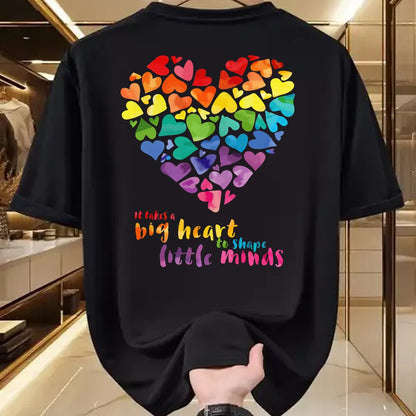 Best Teacher Shirt, Funny Teacher UnisexT-Shirt/Hoodie/Sweatshirt HLT00 - It Takes a Big Heart to Shape Little Minds Teacher Gift T-Shirt