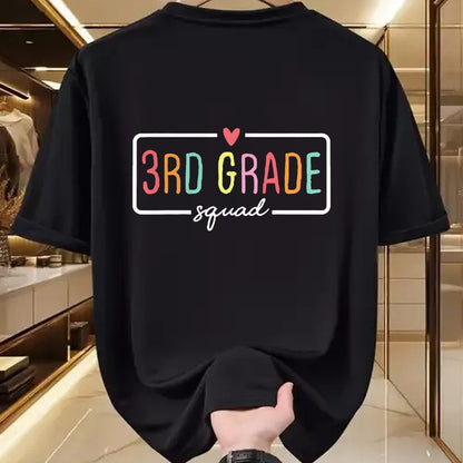 Best Teacher Shirt, Funny Teacher UnisexT-Shirt/Hoodie/Sweatshirt HLT00 - 3rd Grade Team Crew Third Grade Squad Back to School Teacher T-Shirt