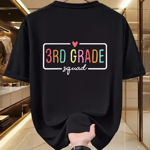 Best Teacher Shirt, Funny Teacher UnisexT-Shirt/Hoodie/Sweatshirt HLT00 - 3rd Grade Team Crew Third Grade Squad Back to School Teacher T-Shirt