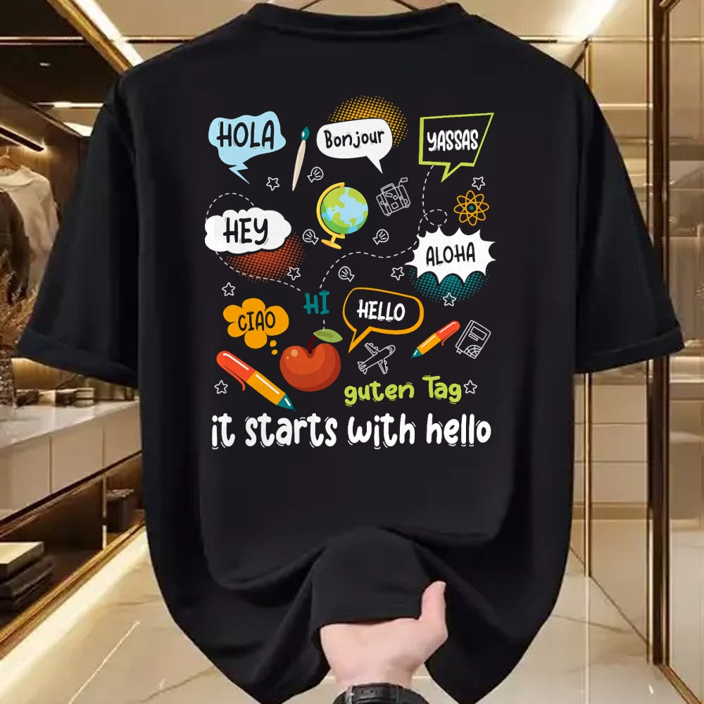 Best Teacher Shirt, Funny Teacher UnisexT-Shirt/Hoodie/Sweatshirt HLT00 - Fri-Yay Happy Friday Funny Weekend Teacher Back to School T-Shirt, Men, Black, 3X-Large