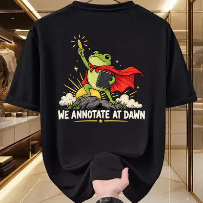 Best Teacher Shirt, Funny Teacher UnisexT-Shirt/Hoodie/Sweatshirt HLT00 - We Annotate At Dawn Frog English Teacher Back to School T-Shirt