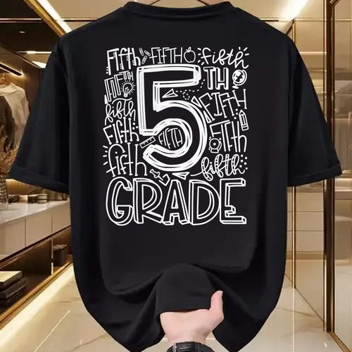 Best Teacher Shirt, Funny Teacher UnisexT-Shirt/Hoodie/Sweatshirt HLT00 - 5th Grade Teacher Shirts Typography Team Fifth Grade Back to School Tees T Shirts
