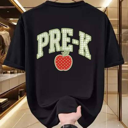 Best Teacher Shirt, Funny Teacher UnisexT-Shirt/Hoodie/Sweatshirt HLT00 - Vintage Pre-K Teacher Team Apple Gingham First Day of School T-Shirt