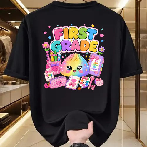 Best Teacher Shirt, Funny Teacher UnisexT-Shirt/Hoodie/Sweatshirt HLT00 - Cute Dumpling 1st First Grade Back to School Girl Teacher T-Shirt