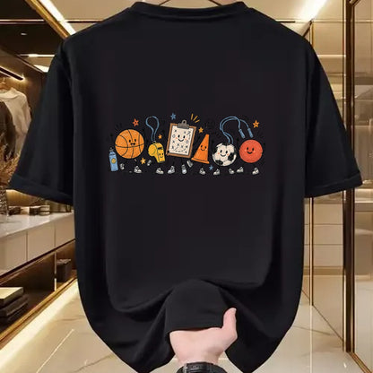Best Teacher Shirt, Funny Teacher UnisexT-Shirt/Hoodie/Sweatshirt HLT00 - PE Teacher Doodle Physical Education Basketball Back to T-Shirt