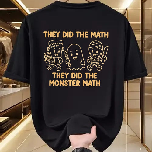 Best Teacher Shirt, Funny Teacher UnisexT-Shirt/Hoodie/Sweatshirt HLT00 - Cute Funny They Did The Monster Math Teachers Halloween T-Shirt (3)