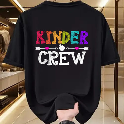 Best Teacher Shirt, Funny Teacher UnisexT-Shirt/Hoodie/Sweatshirt HLT00 - Kinder Crew Funny Kindergarten Teacher 1st Day of School T-Shirt