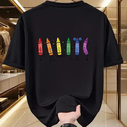 Best Teacher Shirt, Funny Teacher UnisexT-Shirt/Hoodie/Sweatshirt HLT00 - Cute Rainbow Crayons Preschool Teacher Back to School T-Shirt