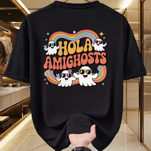 Best Teacher Shirt, Funny Teacher UnisexT-Shirt/Hoodie/Sweatshirt HLT00 - Hola Amighosts Ghost Funny Halloween Costume Spanish Groovy T-Shirt