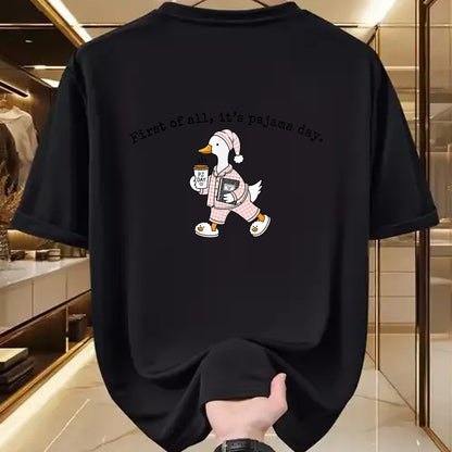 Best Teacher Shirt, Funny Teacher UnisexT-Shirt/Hoodie/Sweatshirt HLT00 - First of All It is Pajama Day Cute Goose Elementary Teacher T-Shirt