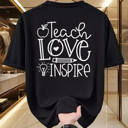 Best Teacher Shirt, Funny Teacher UnisexT-Shirt/Hoodie/Sweatshirt HLT00 - Teacher Shirts Teach Love Inspire Retro Back to School Tees T Shirts for Men and Women