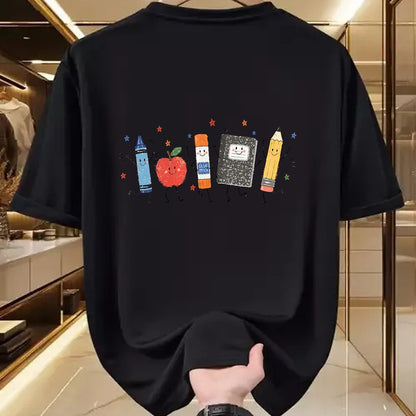 Best Teacher Shirt, Funny Teacher UnisexT-Shirt/Hoodie/Sweatshirt HLT00 - Teacher Back to School Cute School Crayon Apple Pencil T-Shirt