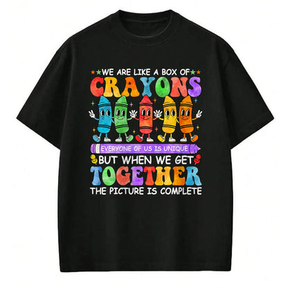 Best Teacher Shirt, Funny Teacher UnisexT-Shirt/Hoodie/Sweatshirt HLT00 - Funny Teacher We are Like A Box of Crayons Back to School T-Shirt