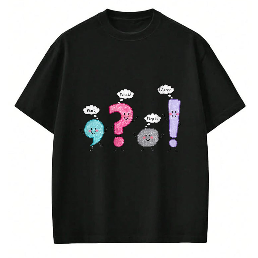 Best Teacher Shirt, Funny Teacher UnisexT-Shirt/Hoodie/Sweatshirt HLT00 - Funny Personified Punctuation Marks Grammar English Teacher T-Shirt
