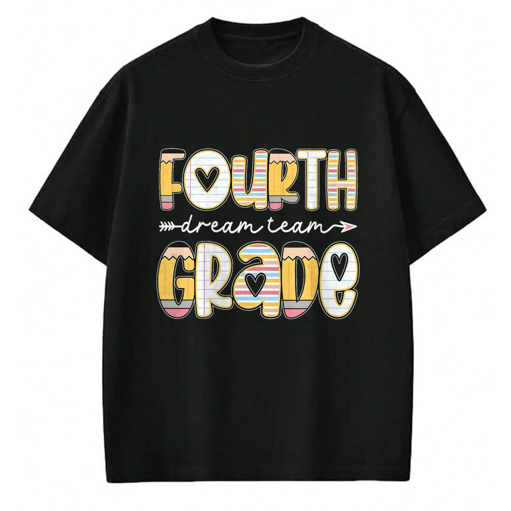 Best Teacher Shirt, Funny Teacher UnisexT-Shirt/Hoodie/Sweatshirt HLT00 - 4th Grade Dream Team Back to School Teacher Student Kids T-Shirt