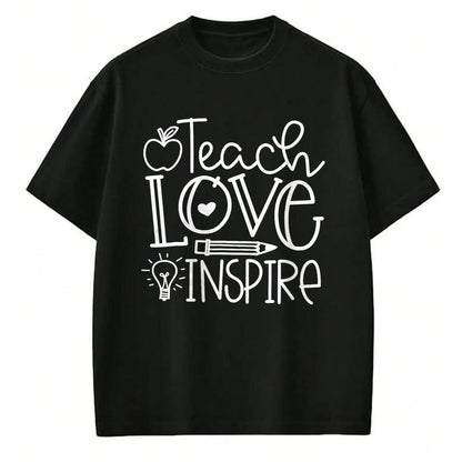 Best Teacher Shirt, Funny Teacher UnisexT-Shirt/Hoodie/Sweatshirt HLT00 - Teacher Shirts Teach Love Inspire Retro Back to School Tees T Shirts for Men and Women