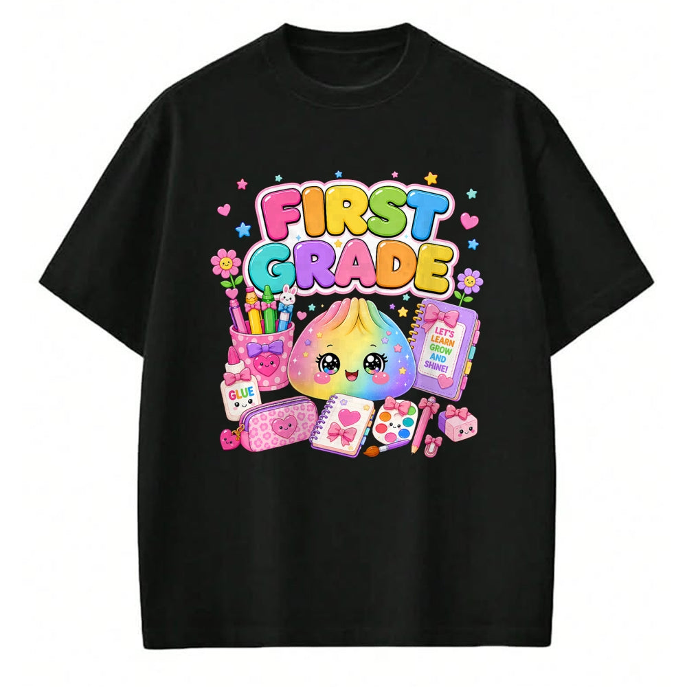 Best Teacher Shirt, Funny Teacher UnisexT-Shirt/Hoodie/Sweatshirt HLT00 - Cute Dumpling 1st First Grade Back to School Girl Teacher T-Shirt