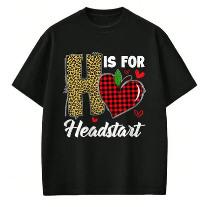 Best Teacher Shirt, Funny Teacher UnisexT-Shirt/Hoodie/Sweatshirt HLT00 - H Is For Headstart Head Start Teacher Leopard Back To School T-Shirt