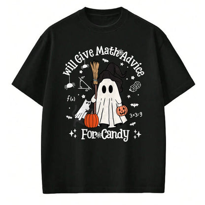 Best Teacher Shirt, Funny Teacher UnisexT-Shirt/Hoodie/Sweatshirt HLT00 - Funny Math Teacher Halloween Ghost Math Lover Teachers Woman T-Shirt